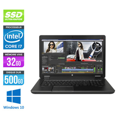 Workstation portable reconditionnée HP Zbook 17 G3 - i7 - 32Go - SSD 500Go - Nvidia M2000M - Windows 10