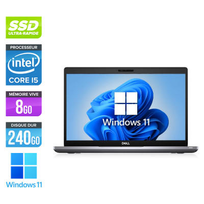 Pc portable - Dell Latitude 5410 reconditionné - i5 10310U - 8Go DDR4 - 240 Go SSD - Windows 10 - État correct