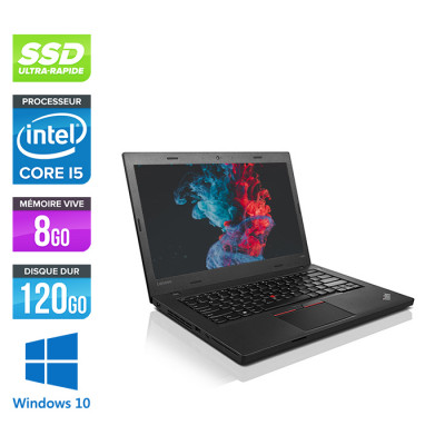 Ordinateur portable reconditionné - Lenovo ThinkPad L460 - i5 - 8Go - SSD 120Go - Windows 10