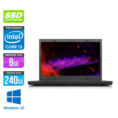 Lenovo ThinkPad L470 - 8Go - 240Go SSD - Windows 10