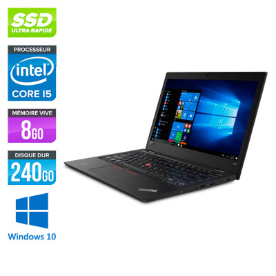 Pc portable reconditionné - Lenovo ThinkPad L580 - i5 7300U - 8Go - 240Go SSD - webcam - Windows 10