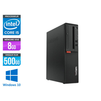 Pc de bureau reconditionne Lenovo ThinkCentre M710s SFF - Intel core i5-6400 - 8 Go RAM DDR4 - 500 Go HDD - Windows 10 Famille