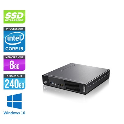 Lenovo M83 USFF - i5 - 8 Go - 240Go SSD - Windows 10