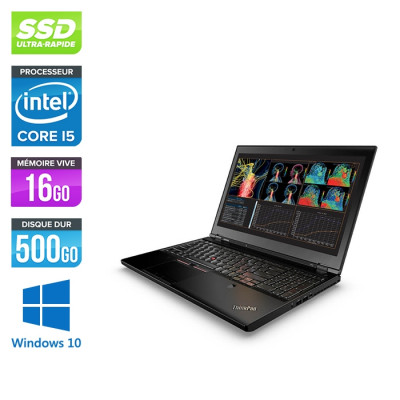 Worstation portable reconditionnée - Lenovo ThinkPad P50S - Pc portable reconditionné -  i5 - 16Go - 500Go HDD - Nvidia M500M - Windows 10 - État correct