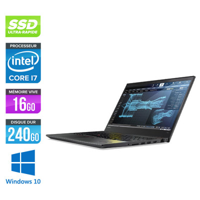 Lenovo ThinkPad P51S - Pc portable reconditionné -  i7 - 16Go - 240Go SSD - Nvidia M520 - Windows 10