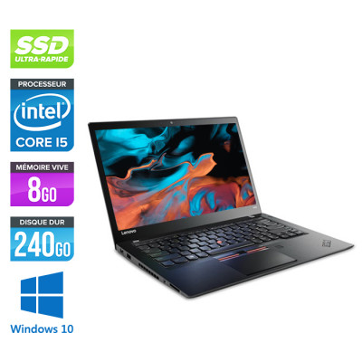 Pc portable reconditionné - Lenovo ThinkPad T460s - i5 6200U - 8Go - SSD 240Go - FHD - Windows 10 