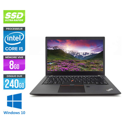 Pc portable reconditionné - Lenovo ThinkPad T470S - i5 7300U - 8Go - SSD 240Go nvme - Windows 10