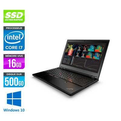 Workstation reconditionnée - Lenovo ThinkPad P50 - i7-6820HQ - 16Go - 500Go SSD - W10 - État correct