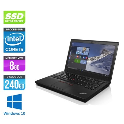 Ordinateur portable reconditionné - Lenovo ThinkPad X250 - i5 4300U - 8 Go - SSD 240 Go - Windows 10