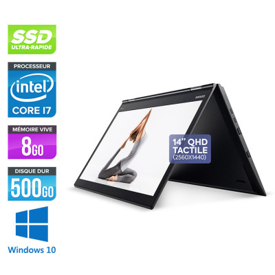 Ultrabook reconditionné - Lenovo ThinkPad X1 Yoga - i7 - 8Go - 500Go SSD - WQHD - W10 - Déclassé