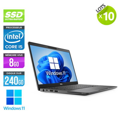Lot de 10 Pc portable reconditionnés - Dell Latitude 5300 - Core i5 - 8 Go - 240Go SSD - Windows 11