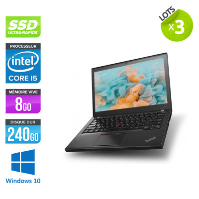 Lot 3 Lenovo ThinkPad X260 - i5 - 8 Go - 240 Go SSD - Windows 10