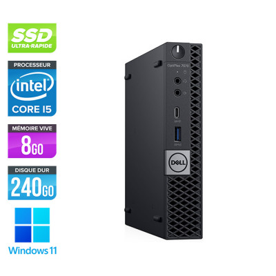 Unité centrale reconditionnée - Dell Optiplex 7070 Micro - i5 9500 - 8Go - 240Go SSD - Win 11