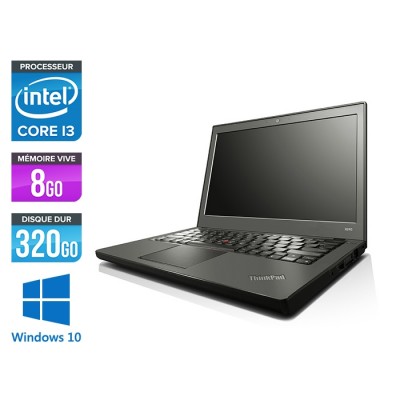 Ordinateur portable reconditionné - Lenovo ThinkPad X240 - i3 4010U - 8 Go - 320 Go HDD - Windows 10