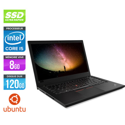 Pc portable reconditionné - Lenovo ThinkPad L480 - Intel Core i5 7300U - 8Go de RAM - 120Go SSD - Linux