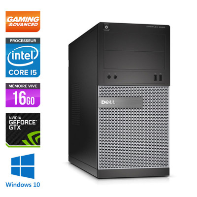 Pc bureau gamer reconditionné - Dell Optiplex 3020 Tour - i5 - 16Go - 1To HDD - GTX 1050 - W10