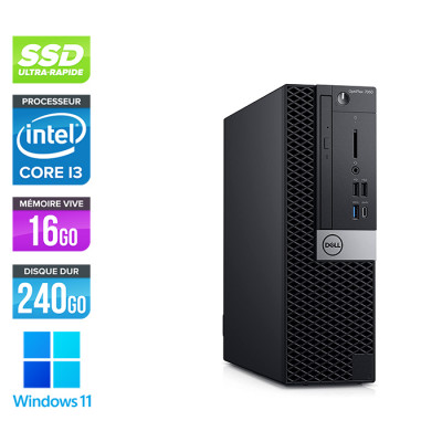 Unité centrale reconditionnée - Dell Optiplex 7060 SFF - i3 - 16Go - 240Go SSD - Win 11