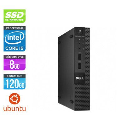 Pc de bureau reconditionné - Dell 3020 Micro - Intel Core i5 - 8Go - SSD 240 Go - Ubuntu / Linux