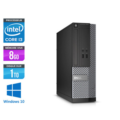 PC de bureau reconditionné Dell Optiplex 3020 SFF - Core i3 - 8Go - 1To HDD - W10