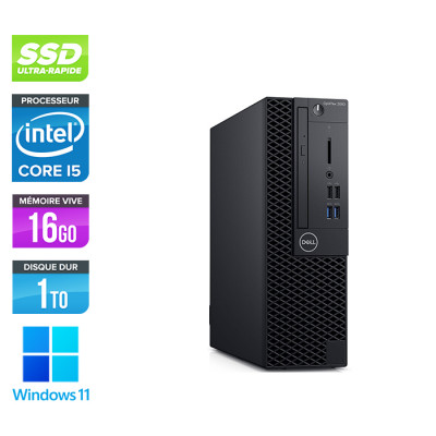 Pc bureau reconditionné Dell Optiplex 3060 SFF - Intel Core i5-8500 - 16Go - 1 To SSD - Windows 11
