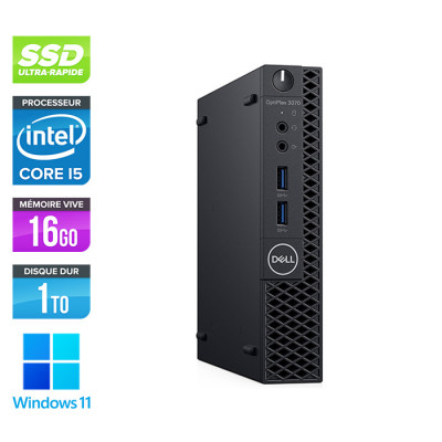 Pc de bureau reconditionné - Dell 3070 Micro - Intel Core i5 9500 - 16Go - SSD 1To - W11