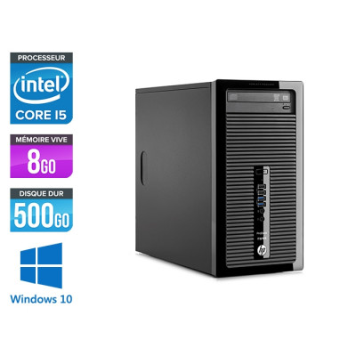 HP ProDesk 400 G1 Tour - i7 - 8Go - 500Go HDD - Windows 10