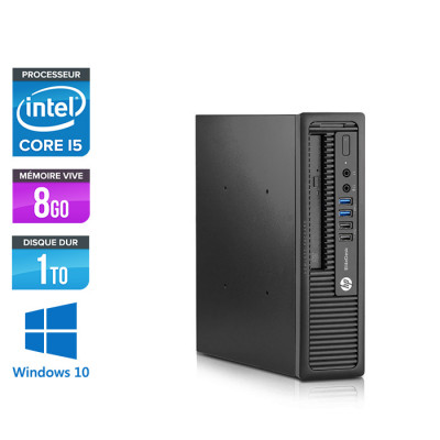 Pc bureau reconditionné - HP EliteDesk 800 G1 USDT - i5 - 8Go - 1 To HDD - Windows 10