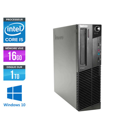 PC bureau reconditionnée - Lenovo ThinkCentre M91P Desktop - i5 - 16Go - 1To HDD - Windows 10