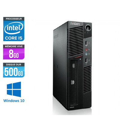 Pc bureau reconditionné - Lenovo ThinkCentre M91P Desktop - i5 - 8Go - 500Go HDD - Windows 10
