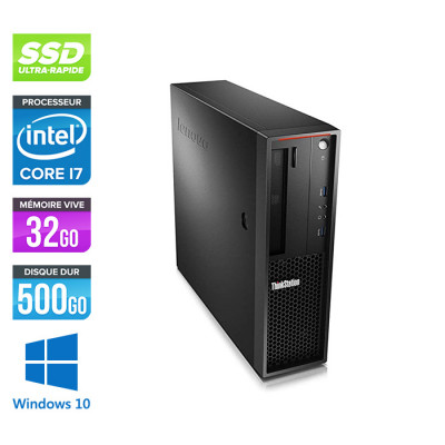 Lenovo P310 reconditionné - Core i7 - 32Go - 500 Go SSD - GT 1030 - Windows 10