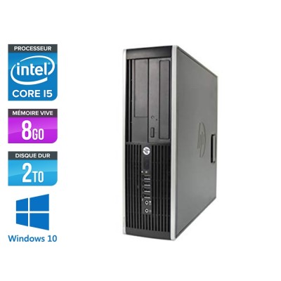 Pc de bureau professionnel reconditionné - HP 8300 SFF - Intel i5-3470 - 8Go - 2To HDD - Windows 10