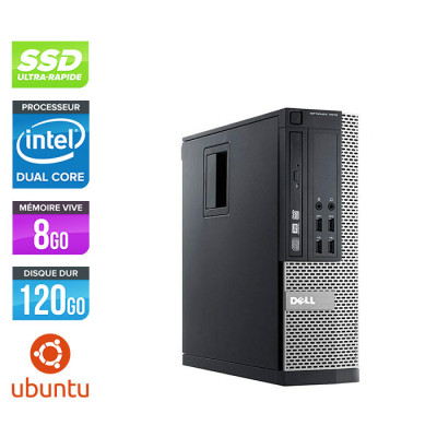 Dell Optiplex 7010 SFF - pentium g2020 - 8Go - 120 Go - SSD - Ubuntu / Linux