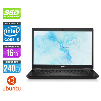 Dell Latitude 5480 - i5 6200U - 16Go DDR4 - 240 Go SSD - Linux / Ubuntu