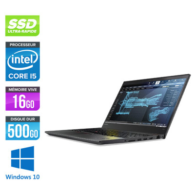Lenovo ThinkPad P51S - Pc portable reconditionné -  i5 - 16Go - 500Go SSD - Nvidia M520 - Windows 10