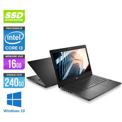 Pc portable reconditionné - Dell Latitude 3480 - i5 7200u - 8Go - SSD 240 Go - Windows 10
