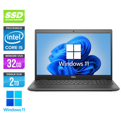 Pc portable reconditionné pas cher - Dell Latitude 3500 - i5 8eme - 32Go - SSD 2 To - Windows 11