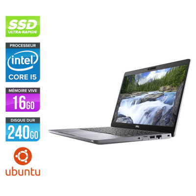 Pc portable reconditionné - Dell 5300 - i5 - 16Go - 240Go SSD - Ubuntu / Linux
