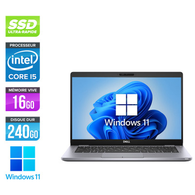 Pc portable - Dell Latitude 5310 reconditionné - i5 10310U - 16Go DDR4 - 240 Go SSD - Windows 11