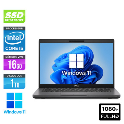 Pc portable reconditionné - Dell 5400 - Core i5 - 16Go - 1To SSD - Windows 11