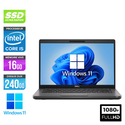 Pc portable reconditionné - Dell Latitude 5400 - Core i5 - 16Go - 240 Go SSD - Windows 11