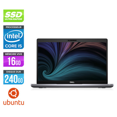 Pc portable - Dell Latitude 5410 reconditionné - i5 10310U - 16Go DDR4 - 240 Go SSD - Ubuntu / Linux