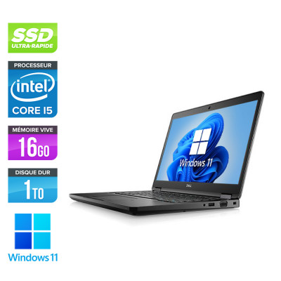 Pc portable reconditionné - Dell Latitude 5491 - i5-8400H - 16Go DDR4 - 1 To SSD - Windows 11