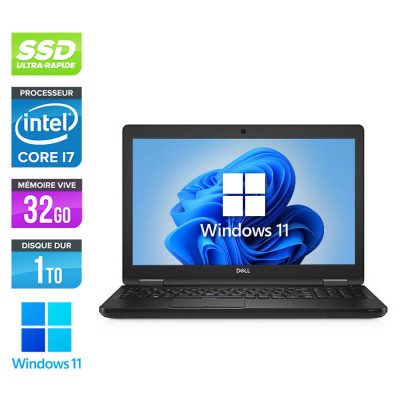 Ordinateur portable reconditionné - Dell latitude 5590 - i7 - 32 Go - 1To SSD - Windows 11