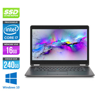 Dell E7470 - Core i7 - 16 Go - 240Go SSD - Windows 10