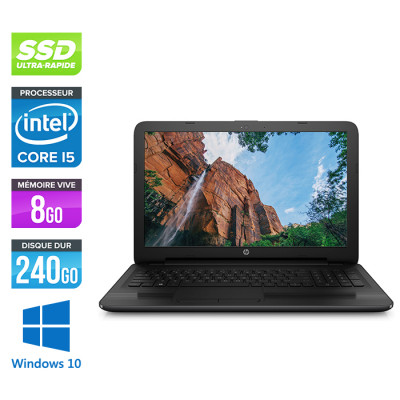 Pc portable reconditionné - HP 250 G5 - i5-7200U - 8 Go - 240Go SSD - 15.6" - Windows 10