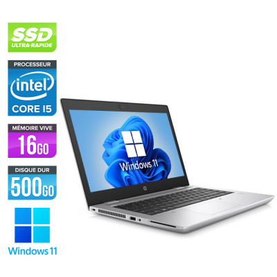 Pc portable reconditionné pas cher - HP ProBook 640 G5 - i5 8365U - 16Go - SSD 500Go - 14'' FHD - Windows 11