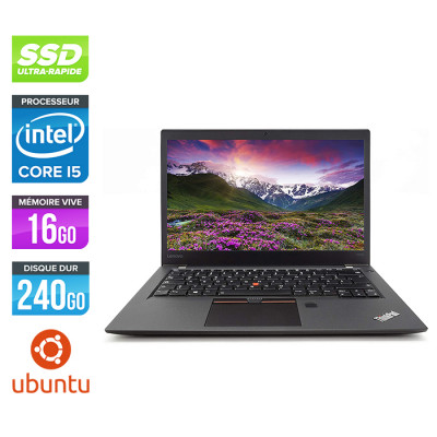 Pc portable reconditionné - Lenovo ThinkPad T470S - i5 6300U - 8Go - SSD 240Go nvme - Windows 10