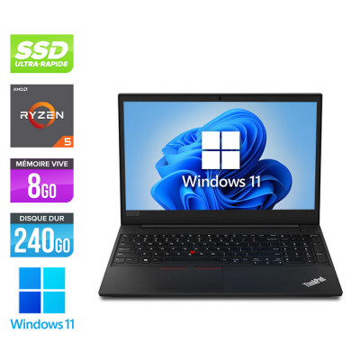PC portable reconditionné - Lenovo Thinkpad E595 - AMD Ryzen 5 3500U - 8Go - 240 Go SSD - 14" FHD - Windows 11