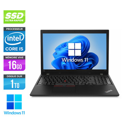 Pc portable reconditionné - Lenovo ThinkPad L580 - i5 - 16Go - 1To SSD - webcam - Windows 10