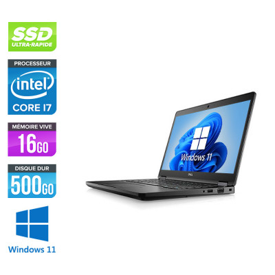 Pc portable - Dell Latitude 5490 reconditionné - i5 8250U - 16Go DDR4 - 500Go SSD - Windows 11